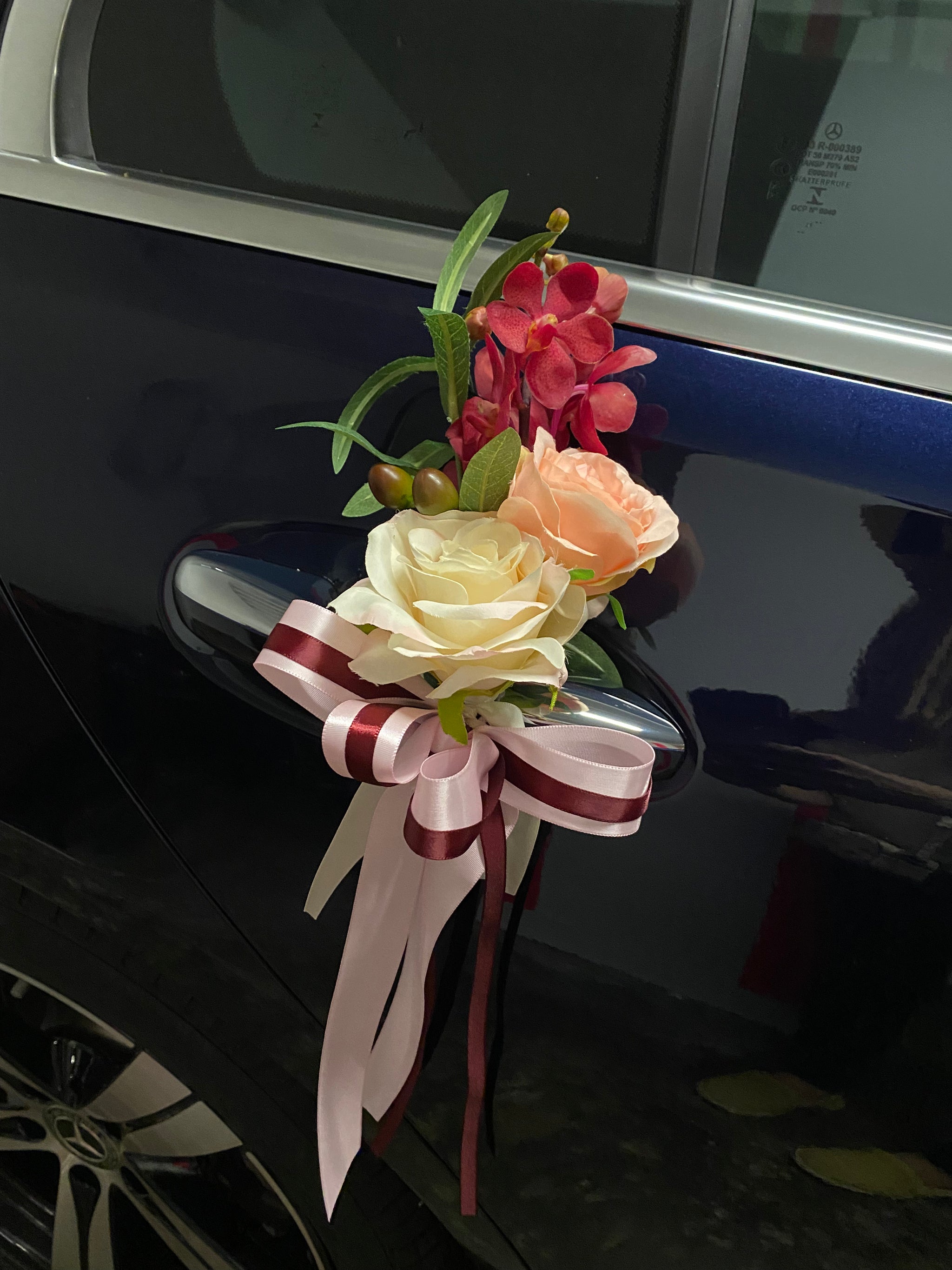 Wedding Car Door Handle Flowers – Elegant Floral Handle Covers For Wedding Car Decoration