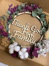 Load image into Gallery viewer, Decorated Wreath With Custom Text - Thank God for Family
