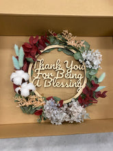 Load image into Gallery viewer, Decorated Wreath With Custom Text - Thank You For Being A Blessing
